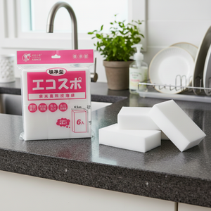 Esponjas de Limpieza de Espuma de Melamina Ecológicas de Alta Densidad, Paquete de 6, Blancas, Súper Absorbentes, para Uso Diario en la Cocina - Product Image 4