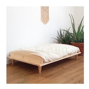 Lit pour chat en peluche, type sofa, avec coussin de soutien moderne en bambou massif et base antidérapante, pour niche, cage ou usage domestique, en carton - Product Image 1