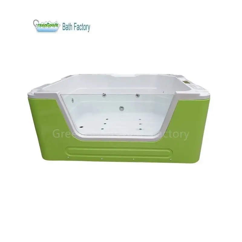 CE en çok satan büyük yeşil akrilik bebek Spa banyoları jakuzi küvetleri nozulları