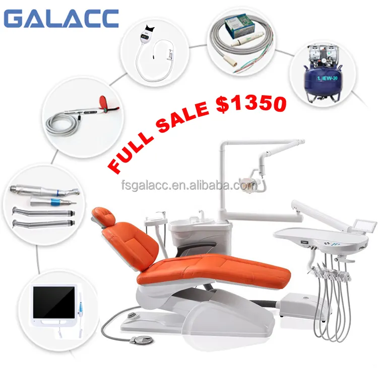 Dental Equipment Whole Set Complete Dental Chair With Led Operation Lamp Soft Pu Leather On Sale