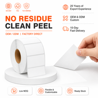 Label Kemasan Lepas Pasang 76x25mm 2000pcs Clean Peel untuk Penggunaan Toko Ritel