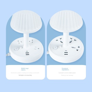 Đa chức năng USB sạc điện dải mắt-bảo vệ bàn đèn ổ cắm cạnh giường ngủ ánh sáng ban đêm; phòng ngủ đèn - Product Image 5