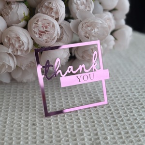 Decoraciones acrílicas para pasteles, etiqueta de agradecimiento estilo Ins para el Día de la Madre, Acción de Gracias, Día de la Mujer, adorno de plástico para pasteles - Product Image 2