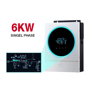 อินเวอร์เตอร์แบบออฟกริดและออนกริด 3Kw 5Kw 8Kw 10Kw แบบเอาต์พุตเดี่ยว 48V ไฮบริดพลังงานแสงอาทิตย์ คลื่นไซน์บริสุทธิ์ พร้อมตัวควบคุม MPPT ประสิทธิภาพ 95% - Product Image 4