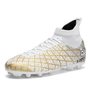 <span class=keywords><strong>Scarpe</strong></span> <span class=keywords><strong>da</strong></span> <span class=keywords><strong>Calcio</strong></span> Alte Unisex per Studenti, Bicolore, con Tacchetti AG per Erba Sintetica, Taglie Grandi 46 47 48, per Competizione e Allenamento - Product Image 4