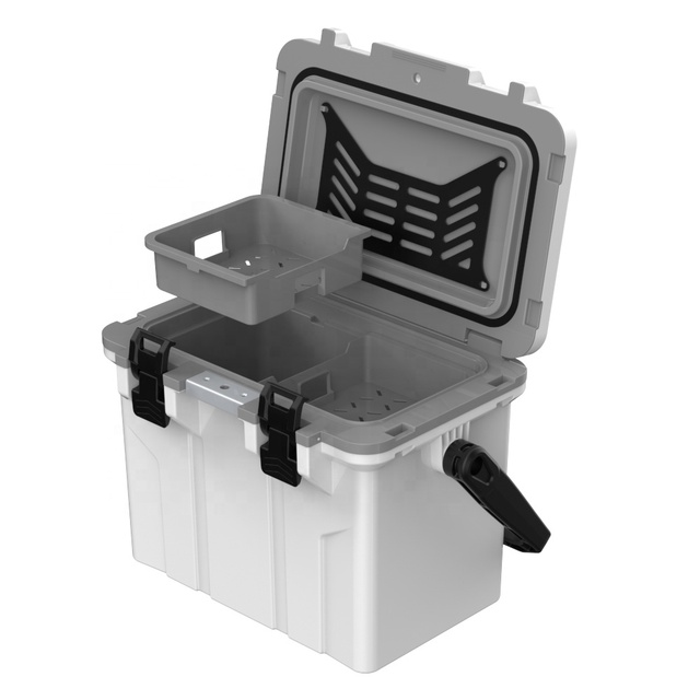 Camping Portable Plastic Insulated Cooler Hard Coolers Ice Cooler Box 16L for Food for Camping Fresh-Keeping