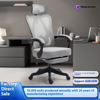 Taichang Chaise ergonomique moderne en maille Appui-tête réglable Chaise de réunion de bureau d'ordinateur confortable pour étudiants Usage domestique Long