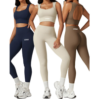 Pakaian Olahraga Berkualitas Tinggi Khusus, Legging Gym, Activewear, Celana Pendek Olahraga, Bra, 5 Set Pakaian Yoga & Fitness Wanita