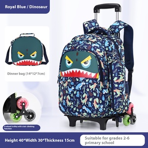 Large Capacity Trolley School Bag for Grade 3-6 Primary Boys Girls, Detachable Wheeled Backpack Support OEM ODM Custom Logo - Product Image 4