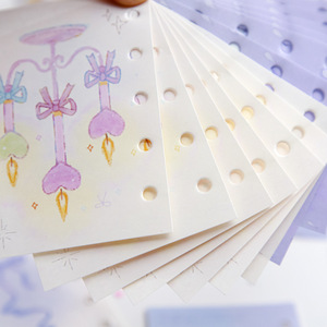 แผ่นฟลิปชาร์ท M5 30ชิ้น/แพ็คสำหรับเปลี่ยนโน้ตแผ่นติดกาวรูปหัวใจรูปภาพบทกวีตีนกบรูปการ์ตูนแบบเจาะรู - Product Image 2