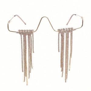 Montures de lunettes sans verres personnalisées de luxe vintage steampunk avec diamants et strass pour femmes - Product Image 4