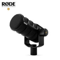 RODE PodMic mikrofon kondensor USB, koil bergerak profesional PC, mikrofon perekaman Multi-track Game langsung USB