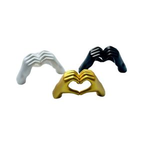 Modern Resin Heart Hand Gesture Sculpture Love Figurine for Home Desktop Decor - Product Image 5
