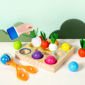 Jeu <span class=keywords><strong>de</strong></span> tirer les radis Konig Kids, jeu <span class=keywords><strong>de</strong></span> correspondance <span class=keywords><strong>de</strong></span> formes, jouets en bois, jouets sensoriels, éducation précoce, jouets éducatifs Montessori pour enfants - Product Image 3