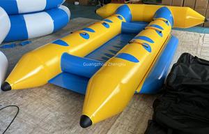 Usine en gros double tube 6 <span class=keywords><strong>places</strong></span> poisson mouche <span class=keywords><strong>bateau</strong></span> banane gonflable pour les sports nautiques - Product Image 2