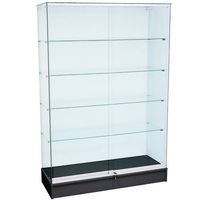 Vitrine murale sans cadre avec éclairage LED pour les vitrines des centres commerciaux