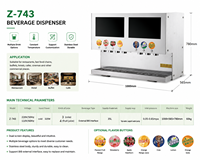 Distributeur de boissons commercial 35L en acier inoxydable, distributeur de jus avec contrôle de température, distributeur de soda, de cola, de jus de citron, de thé