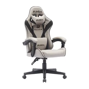 Hochwertiger Armbänder Silla Gamer-Stuhl weißes Leder Computer-Gaming-Stuhl