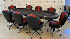 Venta directa de fábrica, mesa de póquer personalizada de alta calidad, mesa de póquer de gama alta - Product Image 6