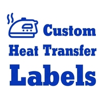 Logo de transfert de chaleur de lavage T-shirt presse à chaud vêtements de cou étiquette de taille tissée pour transfert de chaleur de vêtements