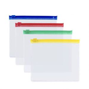 Hot Sale Top Quality Best Price 10pcs A4 Letter Size Reusable Pencil Bags Poly Zip <b>Envelopes</b> Plastic Files Zipper Folders - Product Image 1