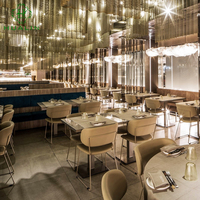 HUALIN Table de salle à manger en pierre frittée de haute qualité pour restaurant de style moderne Ensemble table et chaises pour restaurant sur le thème de l'hôtel et café