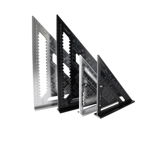 Équerre d'angle en alliage d'aluminium, rapporteur d'angle métrique, règle triangulaire de mesure et de jaugeage pour <span class=keywords><strong>charpentier</strong></span> industriel OEM, 7 et 12 pouces - Product Image 1