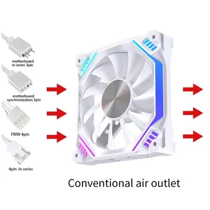 Lovingcool New Product Low Price White Black 120mm <b>Computer</b> <b>Fan</b> - Product Image 3