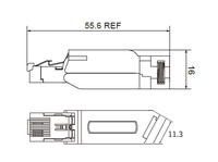 Connecteur RJ45 plaqué or KRONZ, oblique 4/8 broches, câblable sur site, boîtier métallique IP20, ensemble fiche et prise