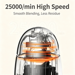 Schattige <span class=keywords><strong>cartoon</strong></span> elektrische draagbare plastic mini-voedselprocessor knoflookhakker plug-in babyvoedselmaker puree blender hakken mengen - Product Image 4