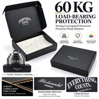 Boîte postale pliable en carton noir personnalisée en gros pour les envois cosmétiques et la livraison de cadeaux boîtes postales d'expédition en carton