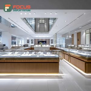 Luxury Jewelry Store Display System Wood Frame Jewelry Shop Showcase Cabinet - Product Image 3