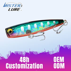 MISTER LURE 105mm 22.8g Drijvend Topwater Kunstvis Aas voor Zoetwater Drijvende Popper Aas Op Maat Bulk Plastic Popper - Product Image 1