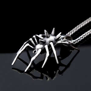 Yunnique – collier avec pendentif araignée en acier inoxydable pour hommes, bijoux de fête, design insecte, chaîne de 60cm - Product Image 2