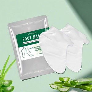 YURHERSU Chaussettes de soin des <span class=keywords><strong>pieds</strong></span> en gros <span class=keywords><strong>pour</strong></span> <span class=keywords><strong>pieds</strong></span> secs et gercés, exfoliantes, hydratantes à l'urée et à l'aloe vera, éliminent <span class=keywords><strong>les</strong></span> peaux mortes, <span class=keywords><strong>masque</strong></span> <span class=keywords><strong>pour</strong></span> <span class=keywords><strong>les</strong></span> <span class=keywords><strong>pieds</strong></span> - Product Image 6