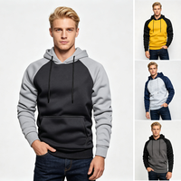 Sweat-shirt à capuche TOLOER pour homme, 100 % polyester, en molleton mélangé, manches longues, avec poches kangourou