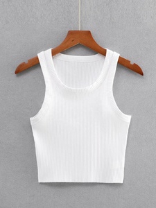 Haut court <span class=keywords><strong>gilet</strong></span> mince mode femmes été débardeur tricot respirant femmes <span class=keywords><strong>gilet</strong></span> personnalisé de haute qualité 100% <span class=keywords><strong>coton</strong></span> impression - Product Image 2