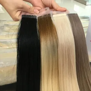 Double Drawn Stitched Tape in Hair Extensions 100% Virgin Remy Human Hair Russian Hair Packages Romance Cirl Soft and Silky