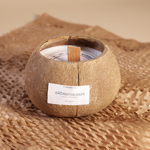 LANJO Coconut Shell <b>Candle</b> with Wood Wick for Holidays for Mother's Day and home decoration - Product Image 5