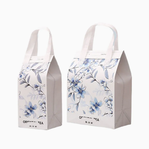 Sac isotherme non tissé personnalisé écologique doublé de papier aluminium pour restaurant - Product Image 1
