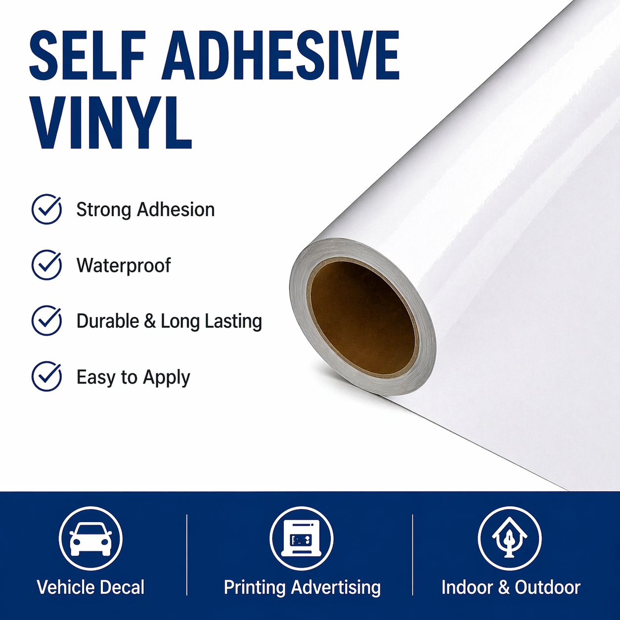 Professional Self Adhesive Vinyl Supplier Waterproof Printable Film for Advertising Industry
