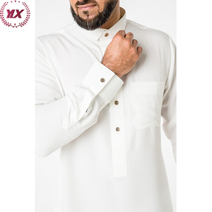 Haramain Arab Vietnam Omani - Thobe de mariage pour hommes musulmans en tissu tendance 2023 - Product Image 3