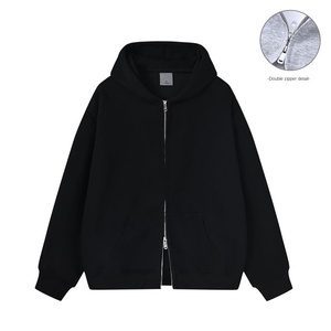 Fabricants de vêtements personnalisé automne Cardigan à capuche pour femmes 360 grammes mode décontracté sweat ample avec manches longues - Product Image 5