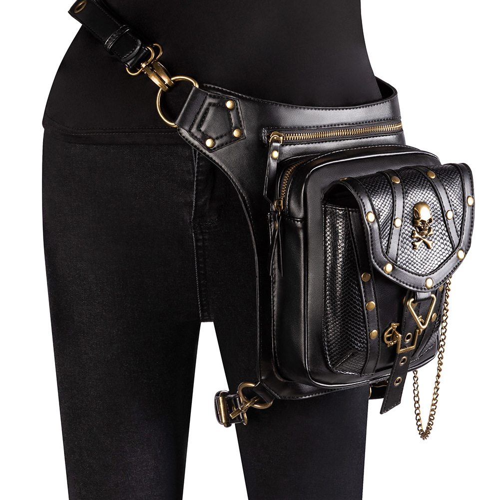 Steel Master Steam Punk Goth Biker Backpack Shoulder Waist Bag Amazon.com: steel master: Punk Bags main image 4