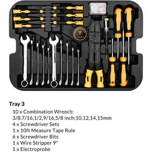 258-Piece Heavy Duty Trolley Tool <strong>Set</strong> Auto Mechanic Mechanic Tools Ratchet <strong>Wrench</strong> Socket Hand Operated Mechanic Tools <strong>Set</strong> <strong>Box</strong> - Product Image 5