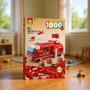 <b>Fire</b> Truck Construction Kit 1000 Pieces Building Block Set For Kids Age 6 Plus - Product Image 3