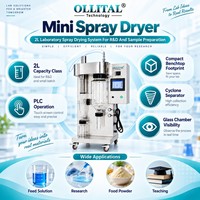 Sécheur par pulvérisation miniature Ollital Lab Scale pour le dépistage de formules à faible teneur en échantillons et le développement en laboratoire compact