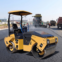 Rouleau compact autoporté à double tambour, 2 tonnes, 3 tonnes, 3,5 tonnes, le plus vendu