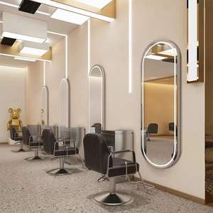 Espejo Octogonal de Salón con Iluminación LED Táctil Inteligente, Marco Metálico Hecho a Mano, Cristal Multiforma, Venta al Por Mayor de Fábrica - Product Image 3