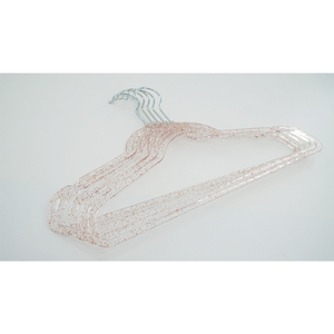 Crystal Boutique Girl Benutzer definierte Kunststoff Kleiderbügel Transparent Glitter Pulver für Kleidung Mantel Organisation Einfach hängende Installation - Product Image 5